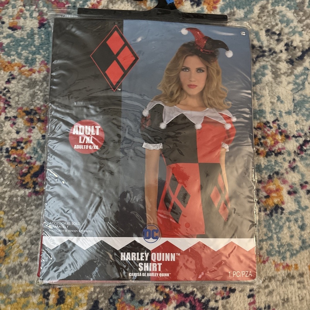 DC Comics Harley Quinn Costume Shirt Sz L/XL